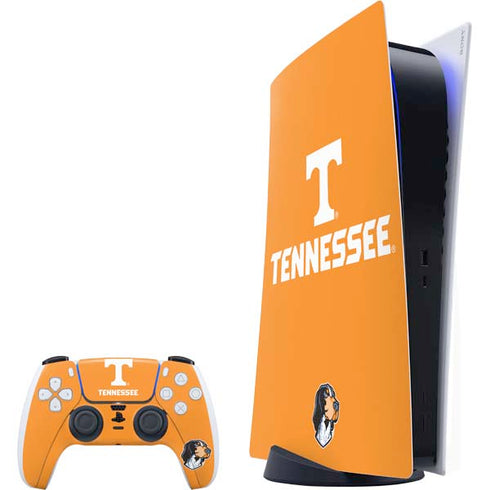 University of Tennessee-Knoxville T Logo on Orange PlayStation PS5 Skins